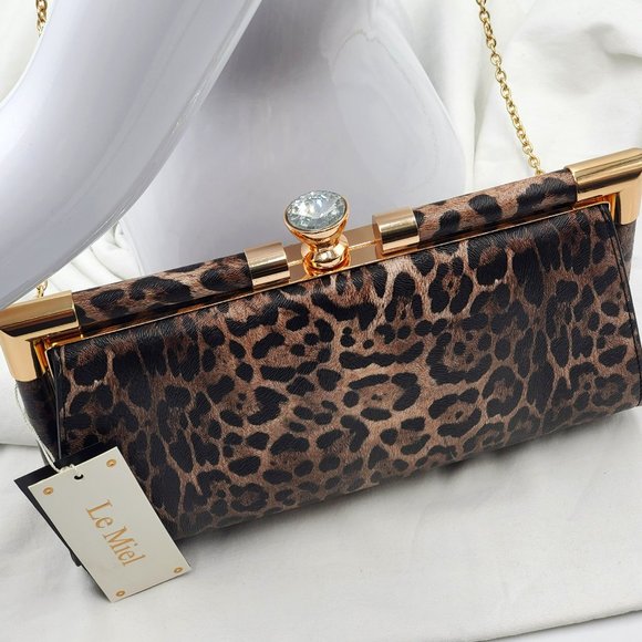 Le Meil Crossbody / Clutch Animal Print Bag – NWT